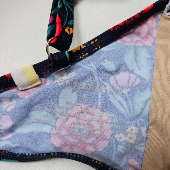 Summersalt The Ruffle Oasis Bikini Top Midnight Bloom Size 8 - Picture 6 of 6